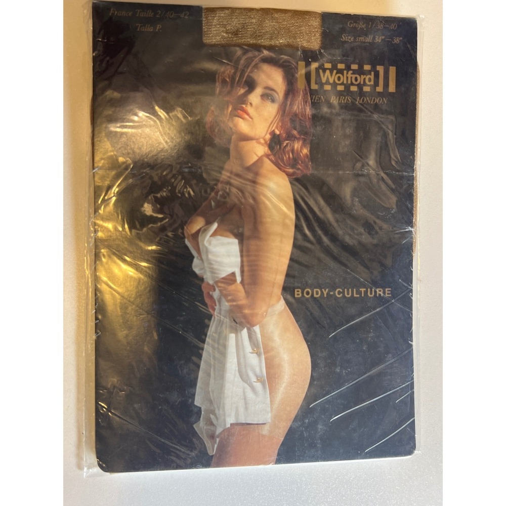 Wolford Body-Culture Tights Small Caramel 11638 NWT Ultra Sheer‎ Slim Silhouette